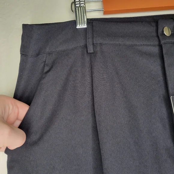 PrettyLittleThing Shape Black Buckle Detail Cargo Wide Leg Pants, Size 14 - Picture 8 of 16